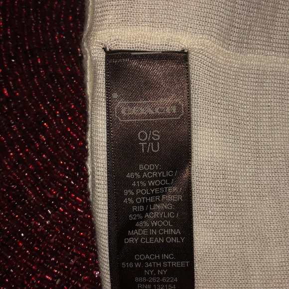 NEW Authentic Gold and Cream Coach Beanie - Picture 3 of 3